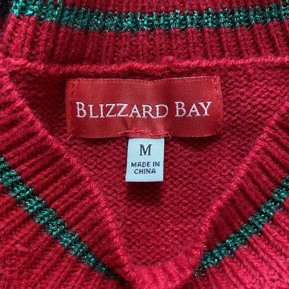 UGLY CHRISTMAS Sweater Vest M Pug Dog Embellished Sequin Metallic Knit Holiday - Picture 11 of 16